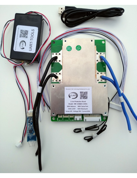 BMS zarządzalny Li-ion 10S 60A (36V, same port) z UART, Bluetooth oraz balansem