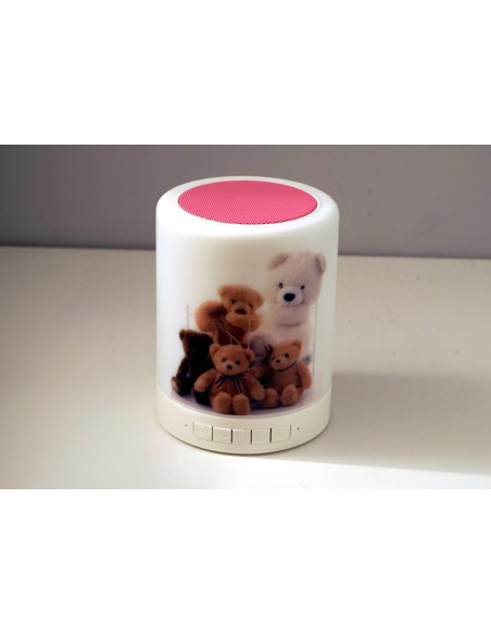 Lampka LED z nadrukiem i głósnikiem Bluetooth