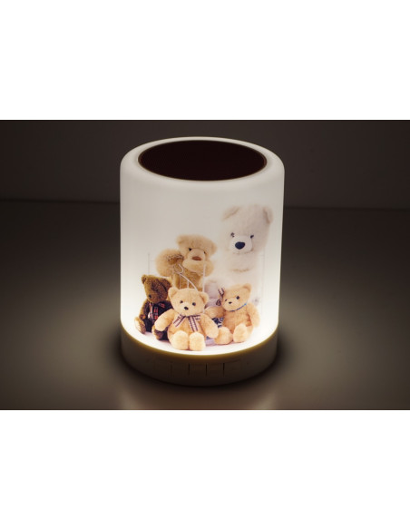 Lampka LED z nadrukiem i głósnikiem Bluetooth
