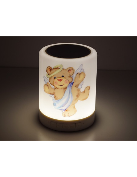 Lampka LED z nadrukiem i głósnikiem Bluetooth