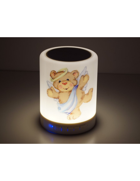 Lampka LED z nadrukiem i głósnikiem Bluetooth