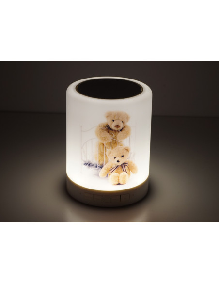 Lampka LED z nadrukiem i głósnikiem Bluetooth