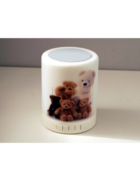 Lampka LED z nadrukiem i głósnikiem Bluetooth
