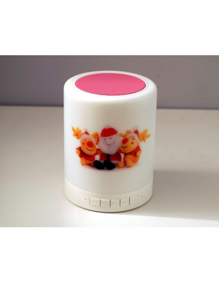 Lampka LED z nadrukiem i głósnikiem Bluetooth