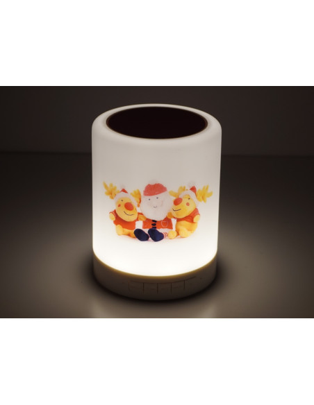 Lampka LED z nadrukiem i głósnikiem Bluetooth