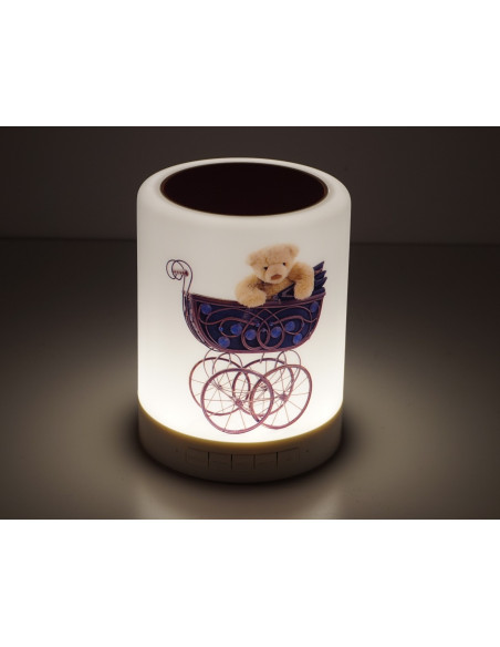 Lampka LED z nadrukiem i głósnikiem Bluetooth