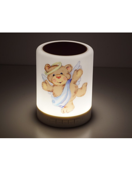 Lampka LED z nadrukiem i głósnikiem Bluetooth