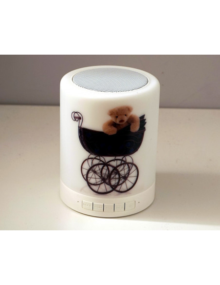 Lampka LED z nadrukiem i głósnikiem Bluetooth