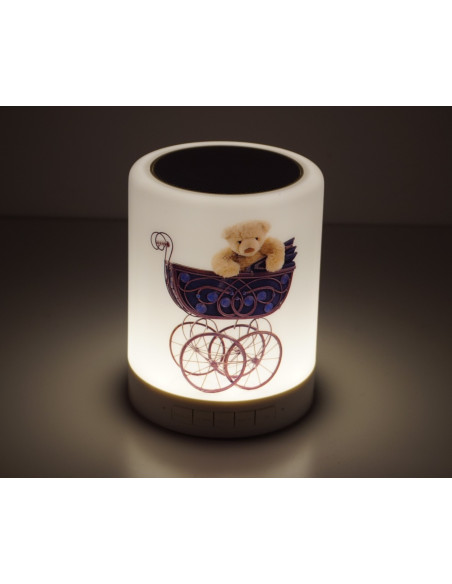 Lampka LED z nadrukiem i głósnikiem Bluetooth