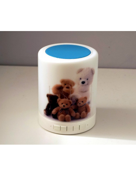 Lampka LED z nadrukiem i głósnikiem Bluetooth
