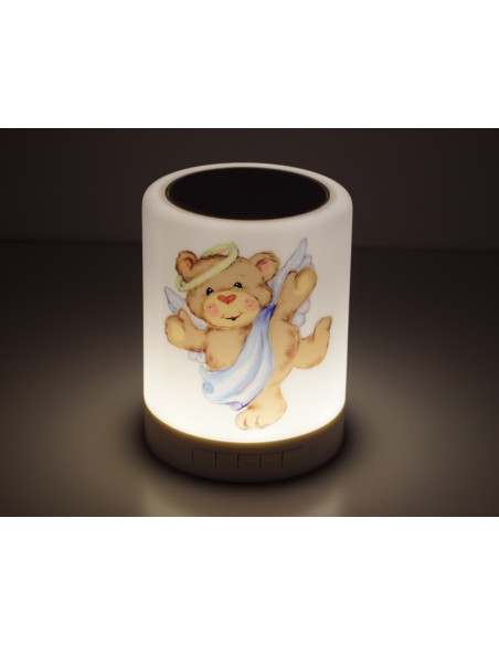 Lampka LED z nadrukiem i głósnikiem Bluetooth