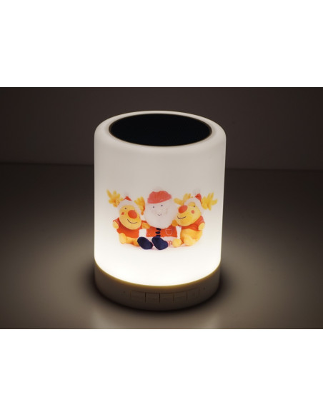 Lampka LED z nadrukiem i głósnikiem Bluetooth