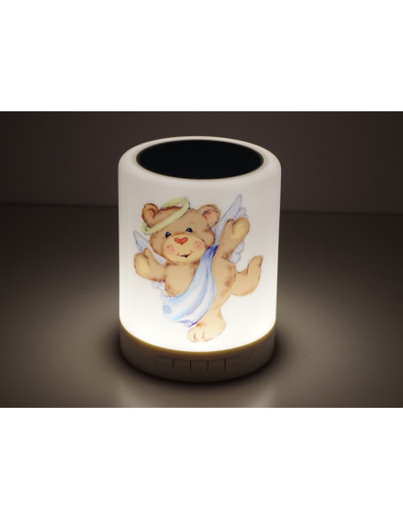 Lampka LED z nadrukiem i głósnikiem Bluetooth