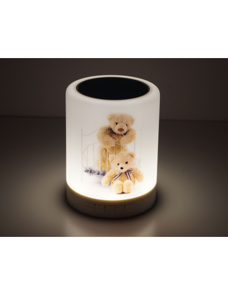 Lampka LED z nadrukiem i głósnikiem Bluetooth