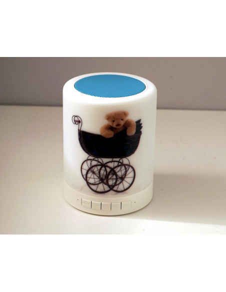 Lampka LED z nadrukiem i głósnikiem Bluetooth