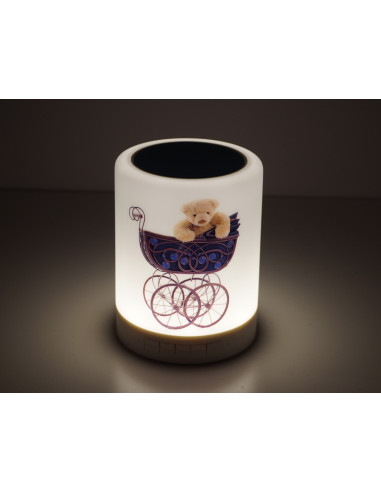 Lampka LED z nadrukiem i głósnikiem Bluetooth