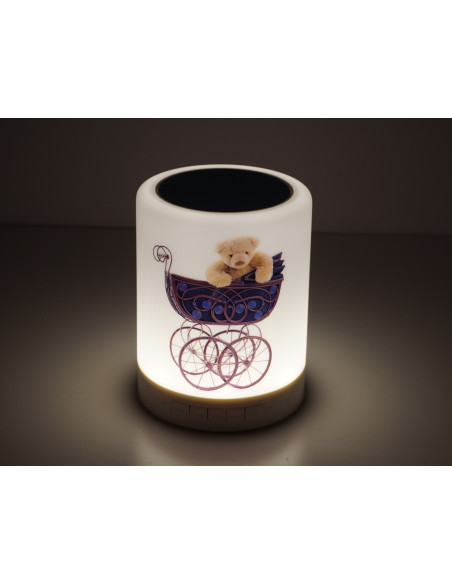 Lampka LED z nadrukiem i głósnikiem Bluetooth