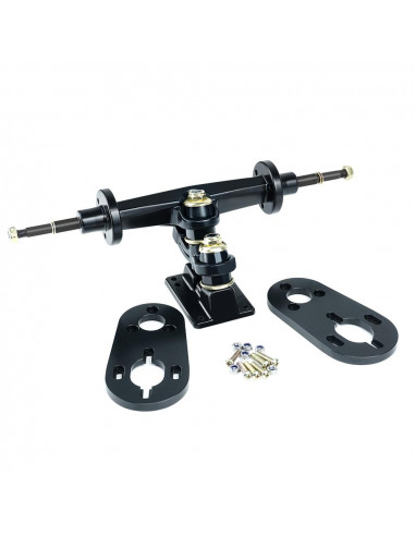 Truck set with double kingpin 12" with motor mounts and golden nut