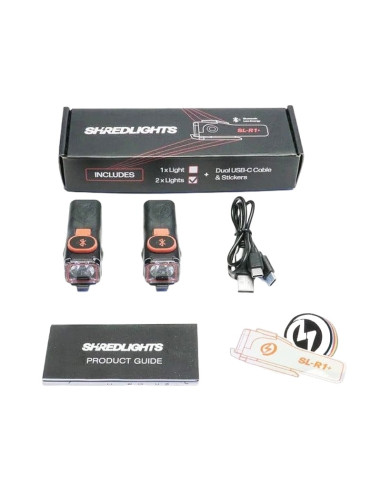 ShredLights oświetlenie SL-R1+ tylne czerwone z BT