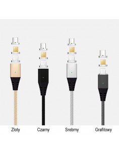 Kabel magnetyczny Micro USB / Apple / USB Type-C - M6