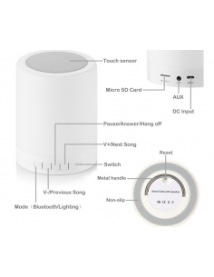 Kolorowa lampka LED z głośnikiem Bluetooth 2