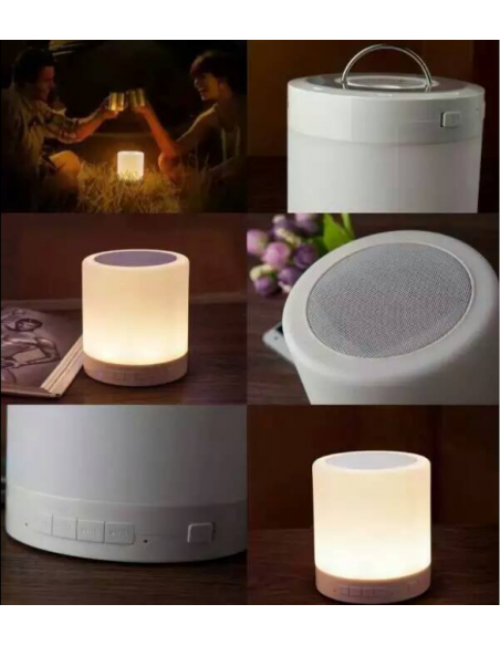 Kolorowa lampka LED z głośnikiem Bluetooth
