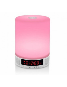 Kolorowa lampka LED z głośnikiem Bluetooth, zegarkiem i...