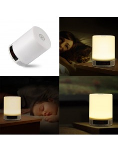 Kolorowa lampka LED z głośnikiem Bluetooth, zegarkiem i... 2