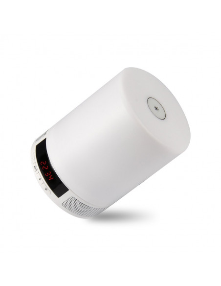 Kolorowa lampka LED z głośnikiem Bluetooth, zegarkiem i budzikiem