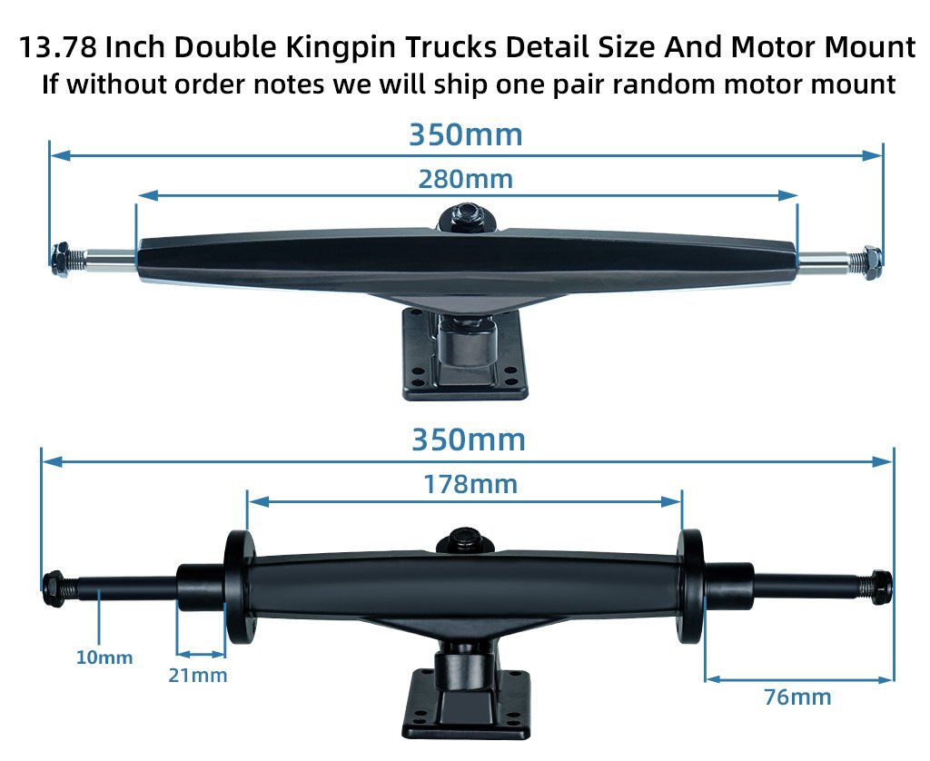 !3.78" double kingpin trucks metrics